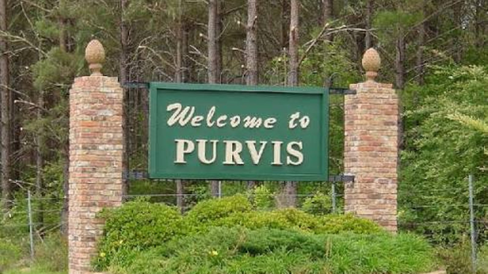 Welcome to Purvis, MS sign